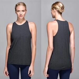 Lululemon Find Your Zen Tank Top in Heather Black Size 6